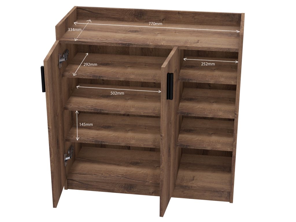 Buy Two Door Open Close Shoe Rack top shelf Online India @40% OFF