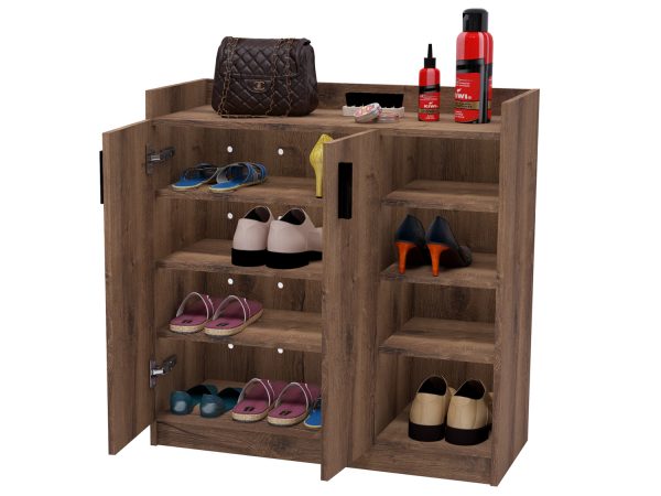 Buy Two Door Open Close Shoe Rack top shelf Online India @40% OFF